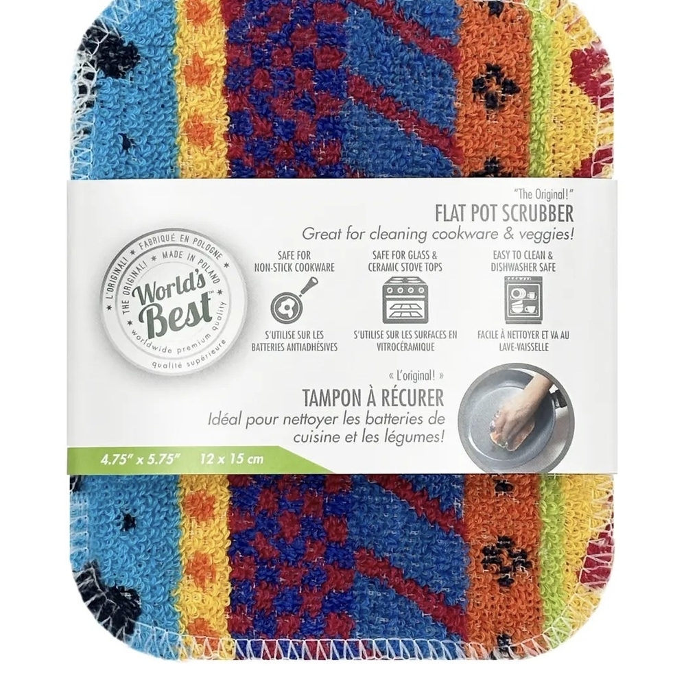 Flat Pot Scrubber (assorted designs)